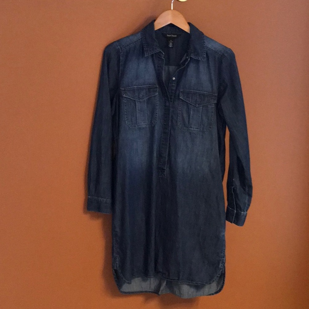 WHBM denim shirt dress